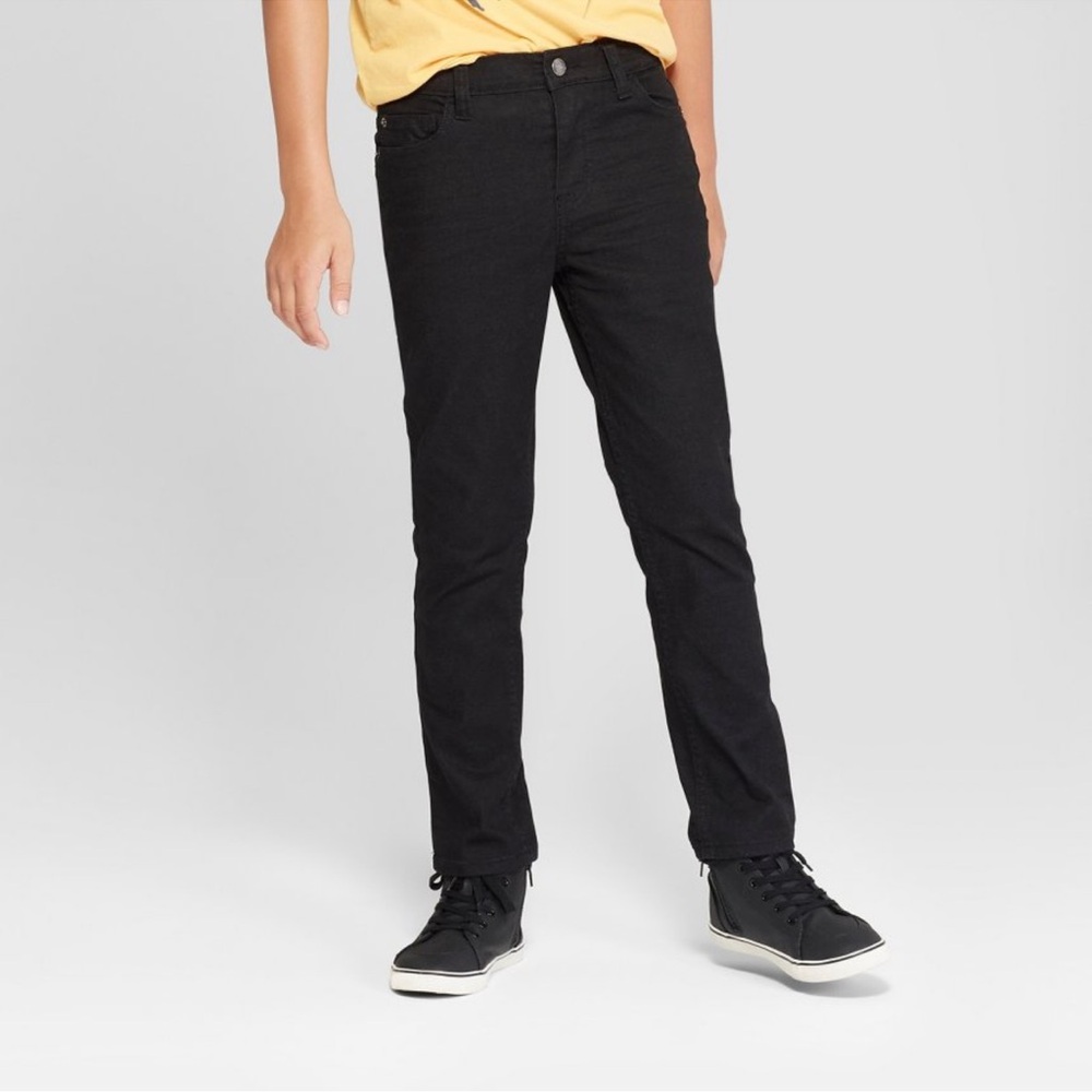 NWT Cat & Jack boy's skinny Jeans in Black - Size 7